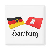 Hamburg, Germany Flag Tiles magnets