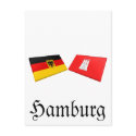Hamburg, Germany Flag Tiles postcards by Vexillophile Hamburg, Germany Flag Tiles postcards