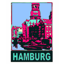Hamburg Travel Poster t-shirts by figstreetstudio Hamburg Travel Poster t-shirts