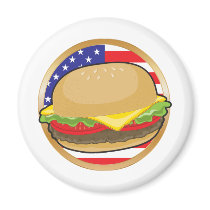 Hamburger American Flag Magnet