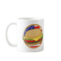 Hamburger American Flag Coffee Mug