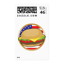 Hamburger American Flag Postage