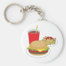 Hamburger and Fries Key Chain