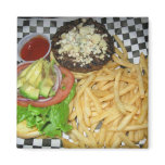 hamburger and fries magnets
