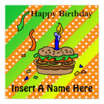 Hamburger Birthday Poster