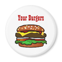 Hamburger Button magnets by StarRay Hamburger Button magnets