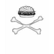 Hamburger & Crossbones Dark T-Shirt