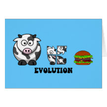 hamburger evolution greeting card