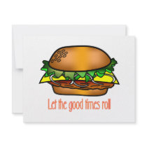 Hamburger Good Times Personalized Invite
