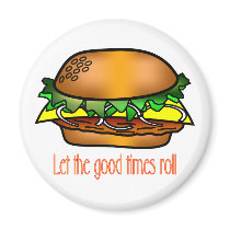 Hamburger Good Times Refrigerator Magnets
