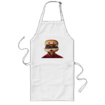 Hamburger Head Man over white Apron
