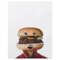 Hamburger Head Man over white Custom Flyer