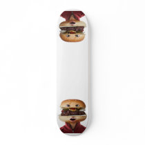 Hamburger Head Man over white Skate Board Decks