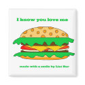 hamburger love magnets