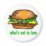 Hamburger Love Magnets