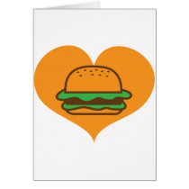 Hamburger lover greeting cards