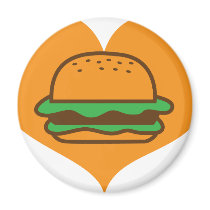 Hamburger lover fridge magnets