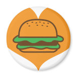 Hamburger lover fridge magnets