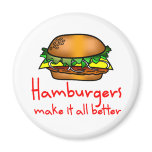 Hamburger Lover Magnets