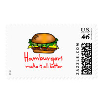 Hamburger Lover Postage Stamp