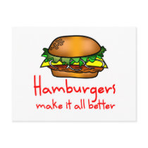 Hamburger lover postcards