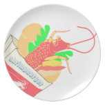 Hamburger of shrimp plate