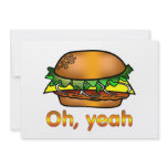 Hamburger Oh, Yeah Personalized Invitations
