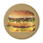 hamburger on tan fridge magnet