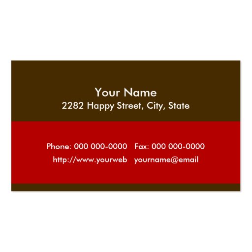 Hamburger Platter Business Card (back side)