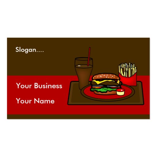 Hamburger Platter Business Card