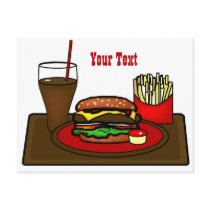 Hamburger Platter  Postcard