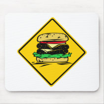HAMBURGER ROAD SIGN mousepads