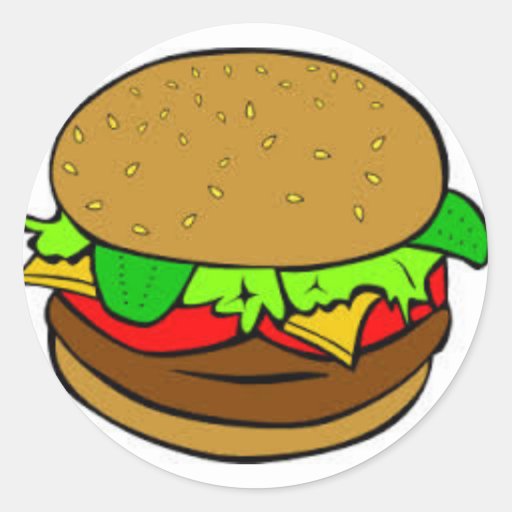 Hamburger Sticker Zazzle 6416