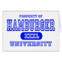 Hamburger University cards by universityshirts Hamburger University cards