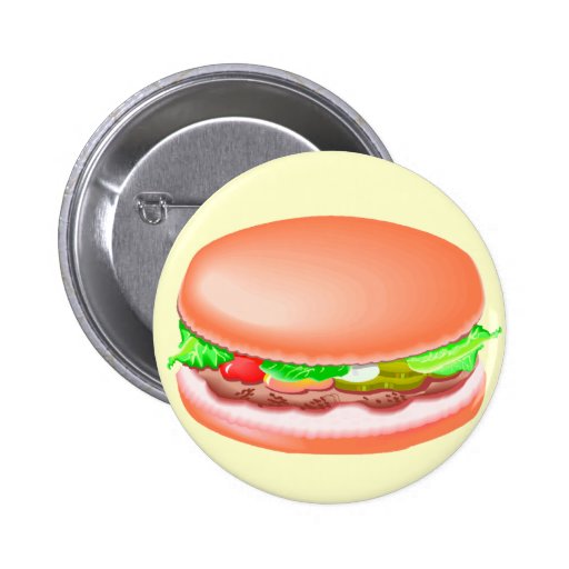 Hamburger with all the fixin's pins