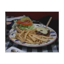 Hamburgers And Fries postcards