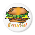 Hamburgers are Essential Refrigerator Magnet