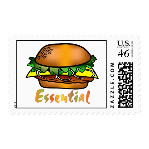 Hamburgers are Essential stamp