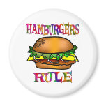 Hamburgers Rule Refrigerator Magnets