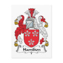 Hamilton Family Crest postcards by coatsofarms Hamilton Family Crest postcards
