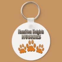 Hamilton Heights Huskie Paws keychains