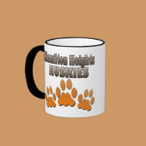 Hamilton Heights Huskie Paws mugs