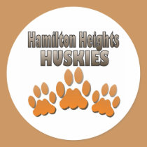 Hamilton Heights Huskie Paws stickers