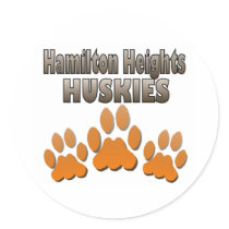 Hamilton Heights Huskie Paws stickers