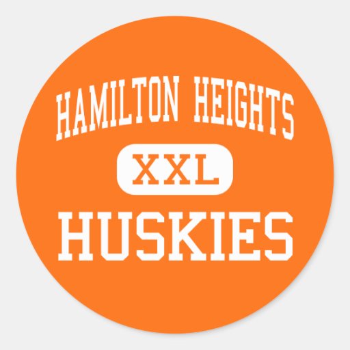 Hamilton Heights Huskies High Arcadia Classic Round Sticker Zazzle