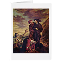 Hamlet And Horatio By Eugene Delacroix Card