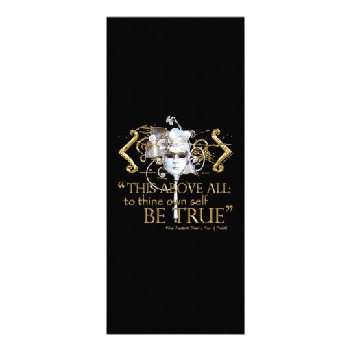 Hamlet "own self be true" Quote (Gold Version) Invite
