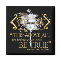 Hamlet "own self be true" Quote (Gold Version) Fridge Magnet