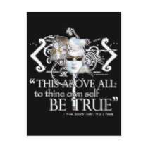 Hamlet "... own self be true ..." Quote Post Card