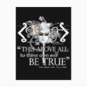 Hamlet "... own self be true ..." Quote postcards by shakespeareshoppe Hamlet "... own self be true ..." Quote postcards